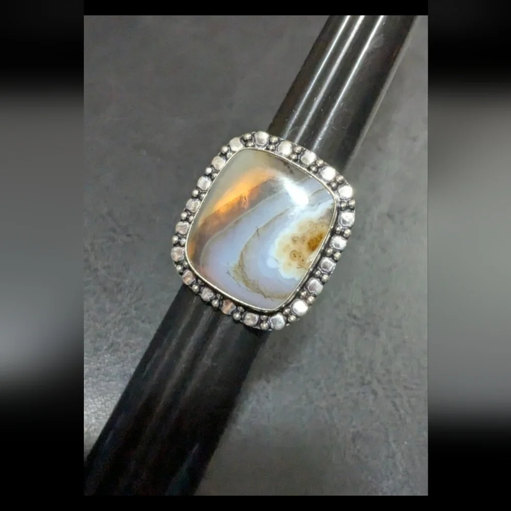 Handcrafted Bohemian Montana Jasper Ring (8) - Picture 10 of 12